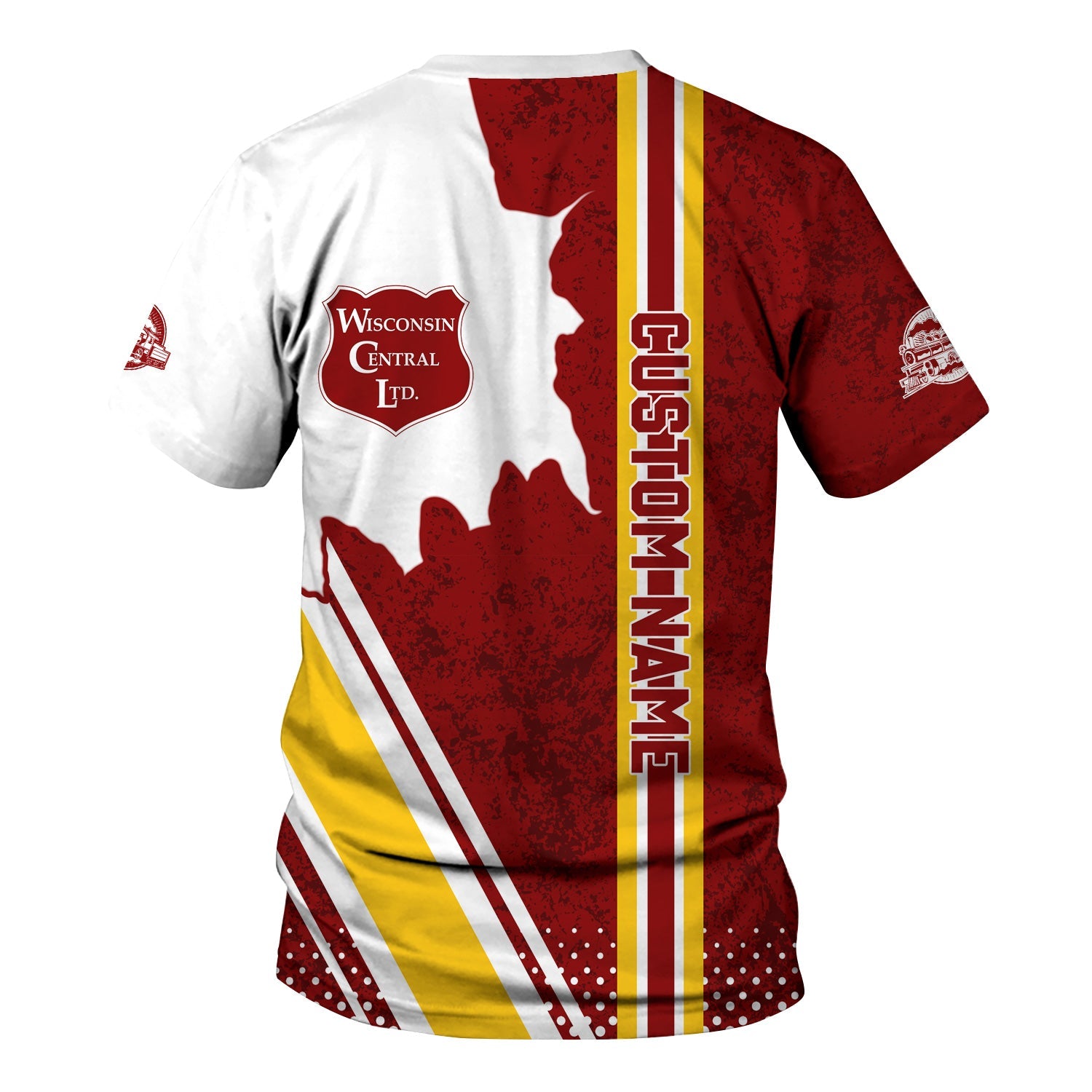 Railspirit Personalized Wisconsin Central Ltd Railroad T-Shirt All Over Printed Unisex Shirt