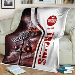 Railspirit Personalized Monon Railroad Blanket Railroad Crossing Sign Blanket All Over Print