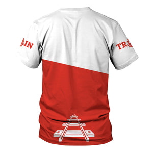 Railspirit Personalized Canadian National Railroad T Shirt One Track Mind Unisex Train Shirt Gift Idea For Train Lover