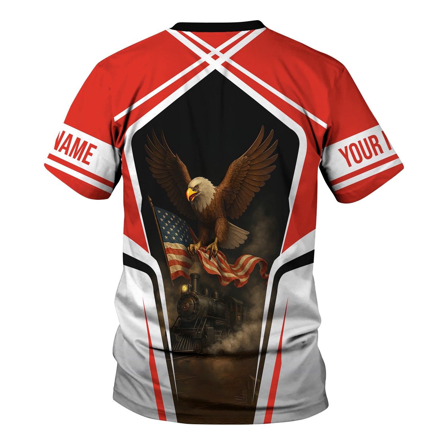 Railspirit Personalized Canadian National Railroad T Shirt American Eagle Vintage Train Shirt