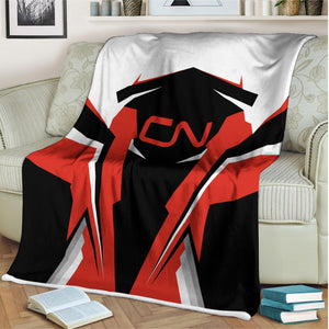 Railspirit Personalized Canadian National Railroad Blanket Strong Line Train Blanket Gift Idea For Train Lover