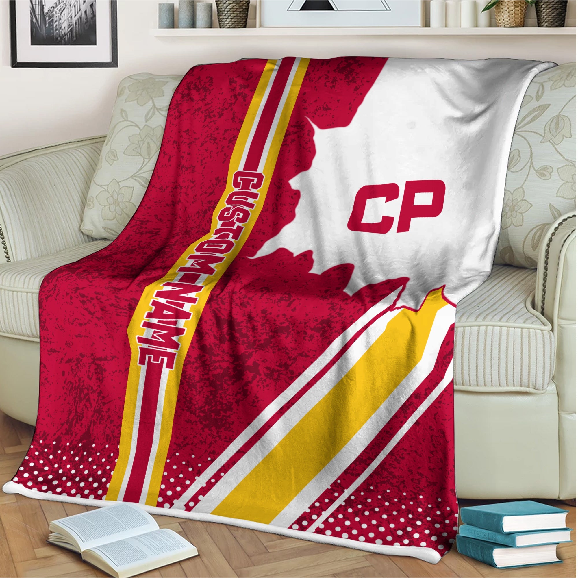 Railspirit Personalized Canadian Pacific Railroad Blanket Vintage All Over Printed Blanket