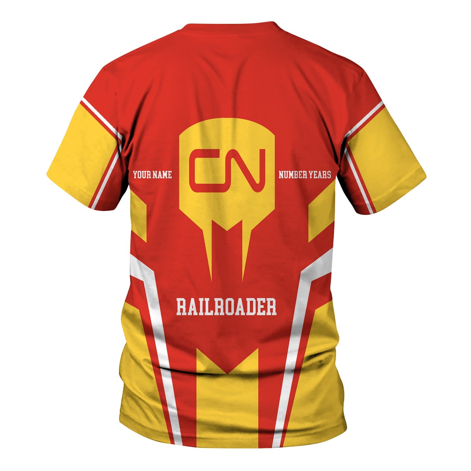 Railspirit Personalized Canadian National Railroad T-Shirt Custom Year Railroader Shirt Gift Idea For Train Lover