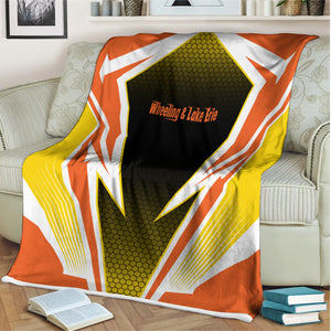 Railspirit Wheeling And Lake Erie Railroad Blanket Lightning Graphic Style Blanket Gift Idea For Train Lover