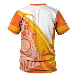 Railspirit Personalized Wheeling And Lake Erie Railroad T-Shirt Flame-Inspired Style Shirt Gift Idea For Train Lovers