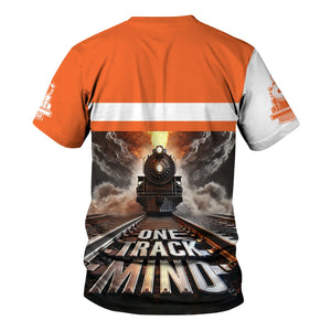 Railspirit Personalized Wheeling And Lake Erie Railroad T Shirt One Track Mind Train Printed Shirt