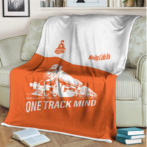 Railspirit Personalized Wheeling And Lake Erie Railroad Blanket One Track Mind Train Blanket Gift Idea For Train Lover
