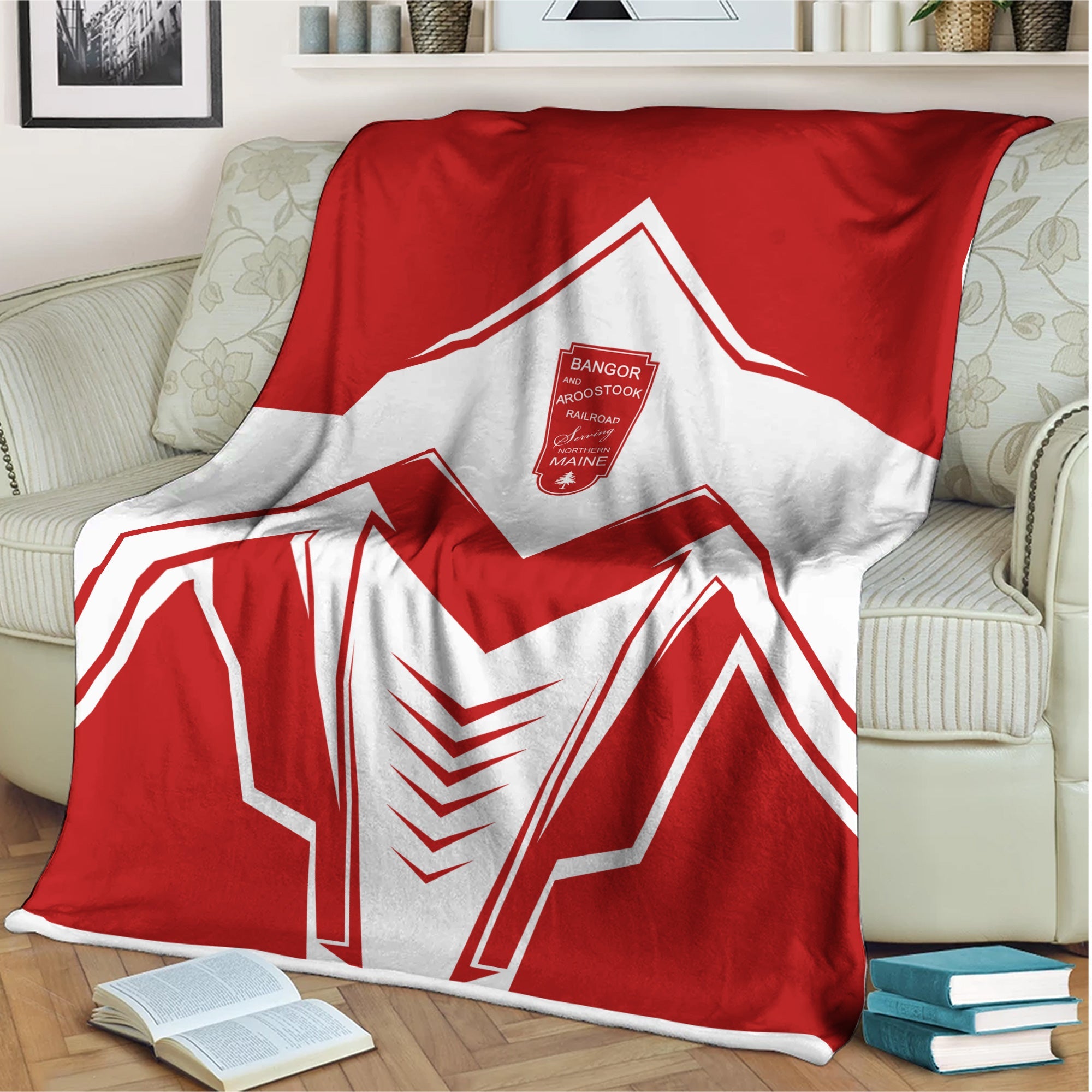 Railspirit Bangor And Aroostook Railroad Blanket Railway Trainspotter Style Blanket Gift Idea For Foamers