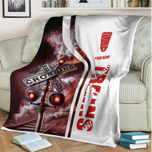 Railspirit Personalized Bangor And Aroostook Railroad Blanket Railroad Crossing Sign Blanket All Over Print