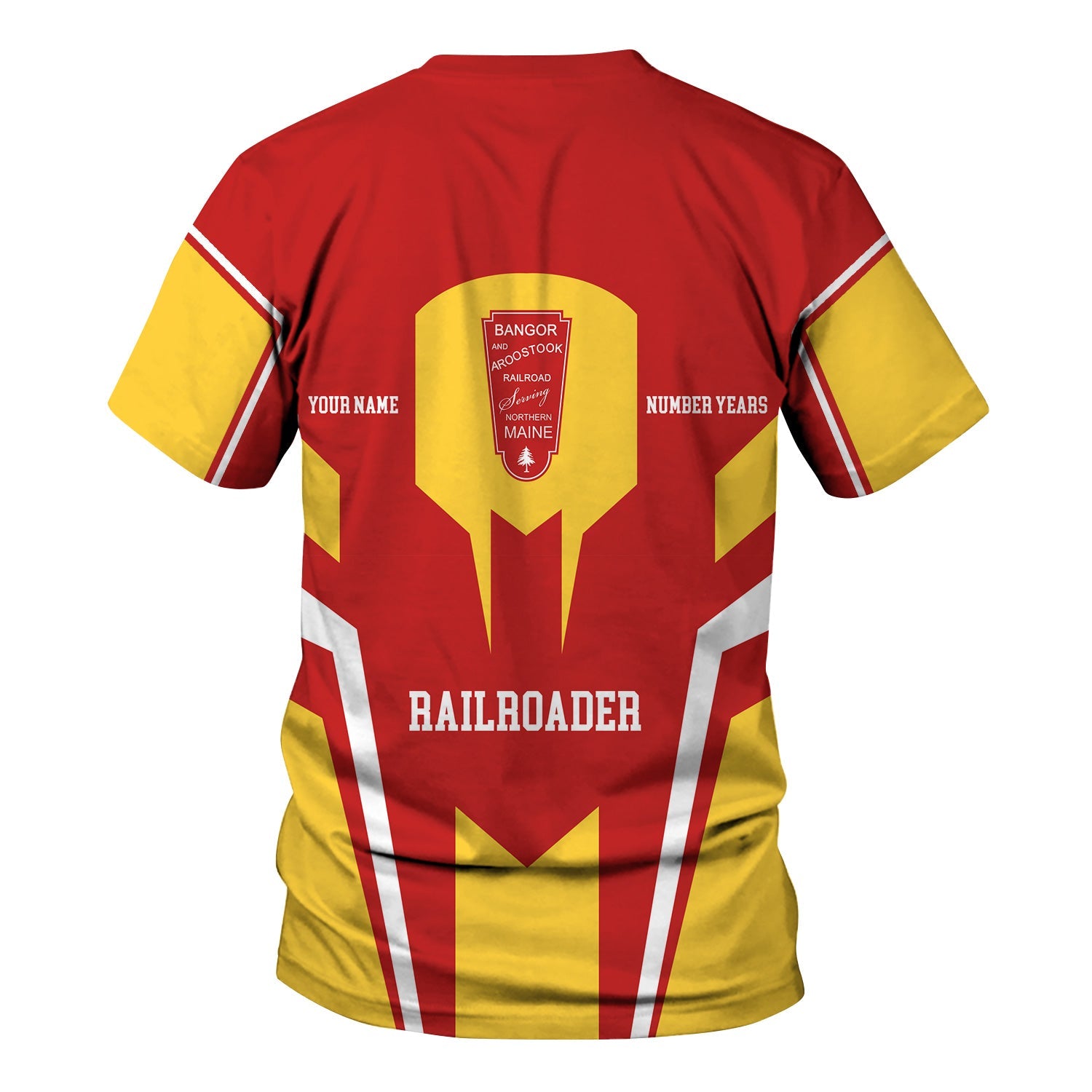 Railspirit Personalized Bangor And Aroostook Railroad T-Shirt Custom Year Railroader Shirt Gift Idea For Train Lover
