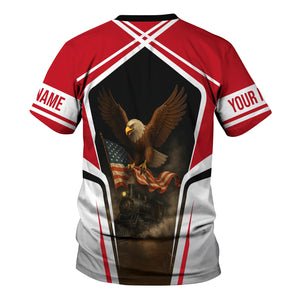 Railspirit Personalized Green Bay & Western Railroad T Shirt American Eagle Vintage Train Shirt