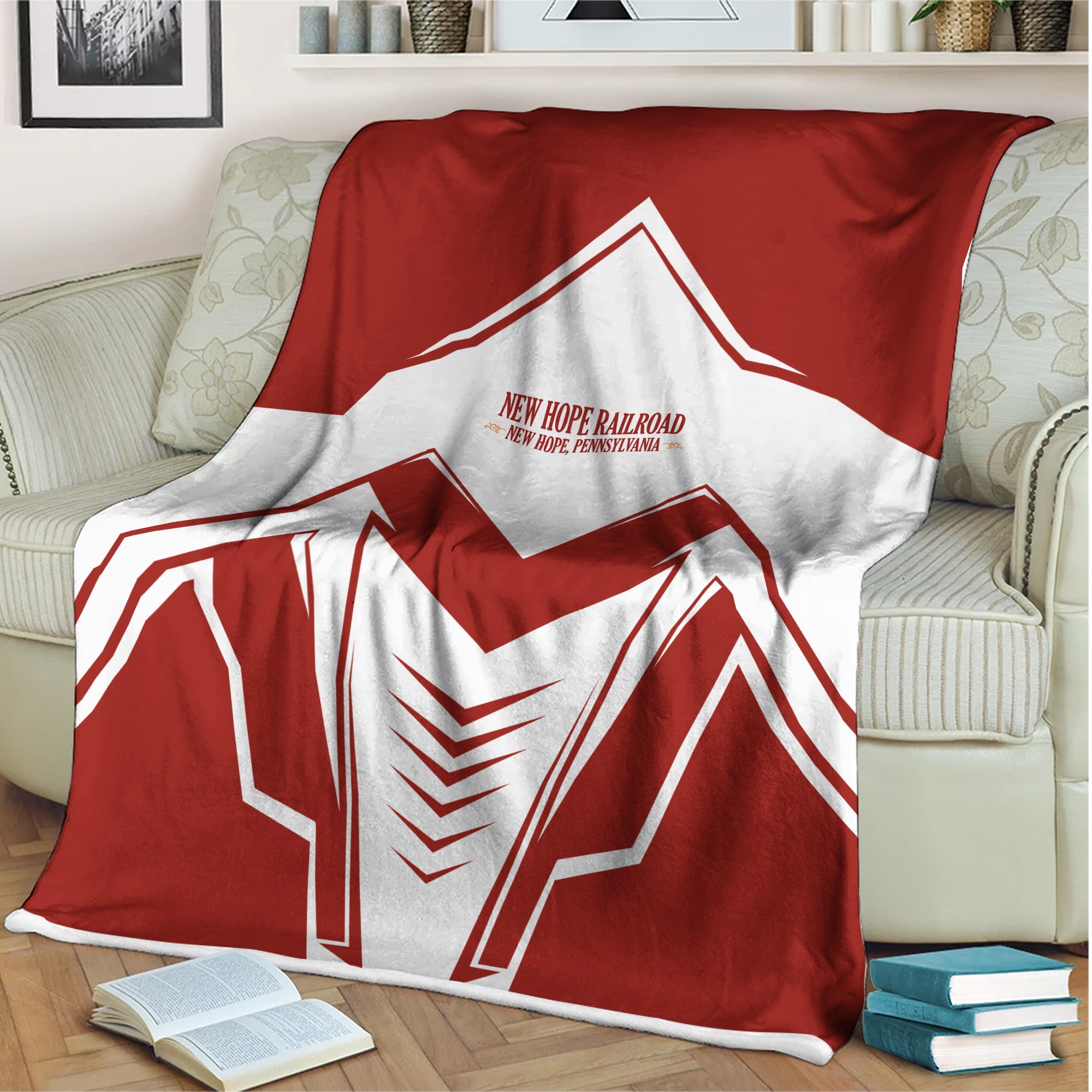 Railspirit New Hope Railroad Blanket Railway Trainspotter Style Blanket Gift Idea For Foamers