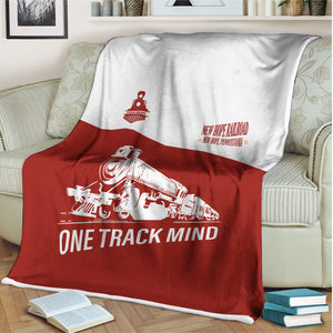 Railspirit Personalized New Hope Railroad Blanket One Track Mind Train Blanket Gift Idea For Train Lover