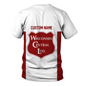 Railspirit Custom Name Wisconsin Central Ltd Railroad T Shirt Yes I Need All Those Train Printed Shirt