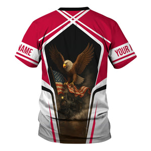 Railspirit Personalized Canadian Pacific Railroad T Shirt American Eagle Vintage Train Shirt