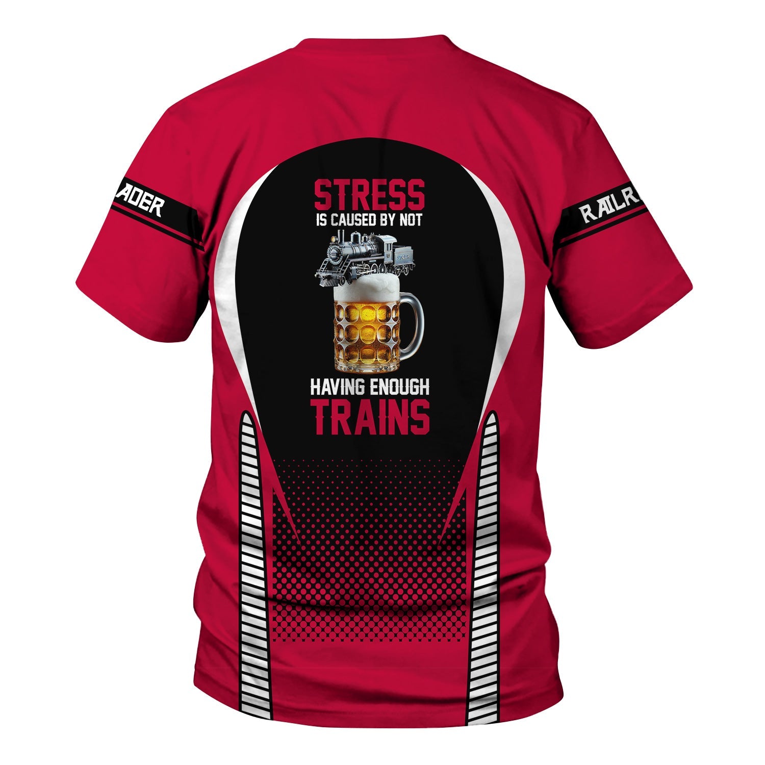 Railspirit Personalized Canadian Pacific Railroad T Shirt Stress Is Caused By Not Having Enough Trains Shirt All Over Print