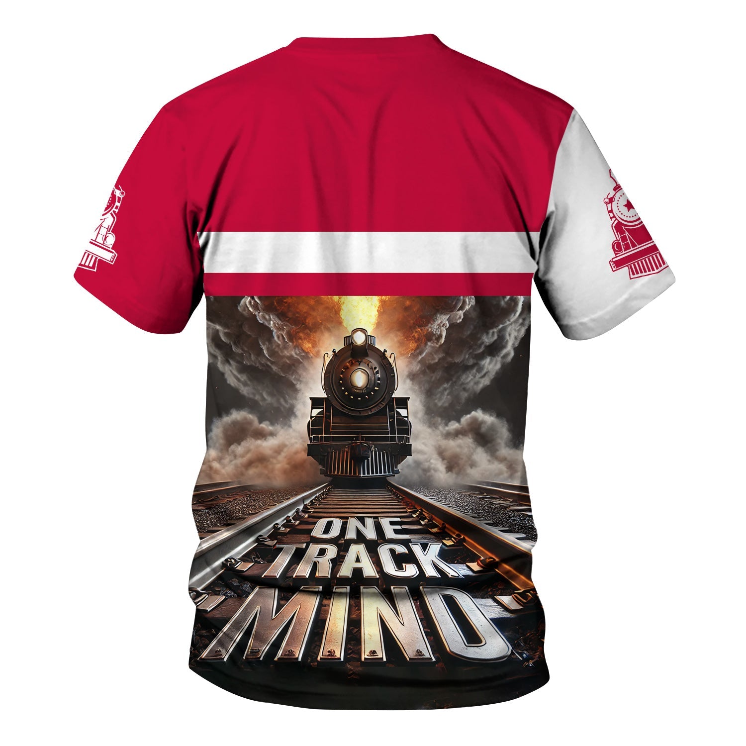 Railspirit Personalized Canadian Pacific Railroad T Shirt One Track Mind Train Printed Shirt