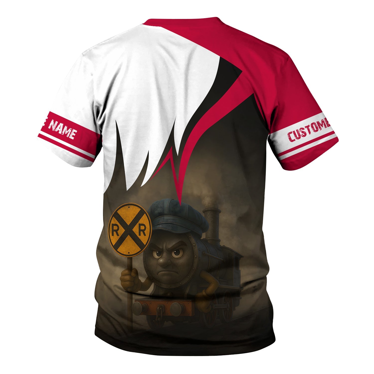 Railspirit Personalized Canadian Pacific Railroad T-Shirt Angry Train Shirt Gift Idea For Train Lover