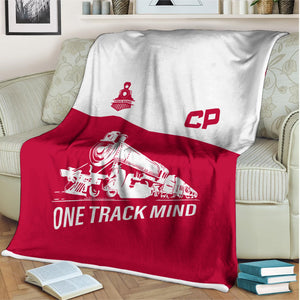 Railspirit Personalized Canadian Pacific Railroad Blanket One Track Mind Train Blanket Gift Idea For Train Lover