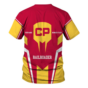 Railspirit Personalized Canadian Pacific Railroad T-Shirt Custom Year Railroader Shirt Gift Idea For Train Lover