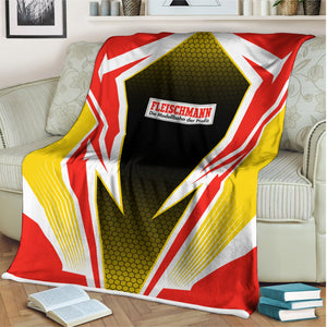 Railspirit Fleischmann And Western Railroad Blanket Lightning Graphic Style Blanket Gift Idea For Train Lover