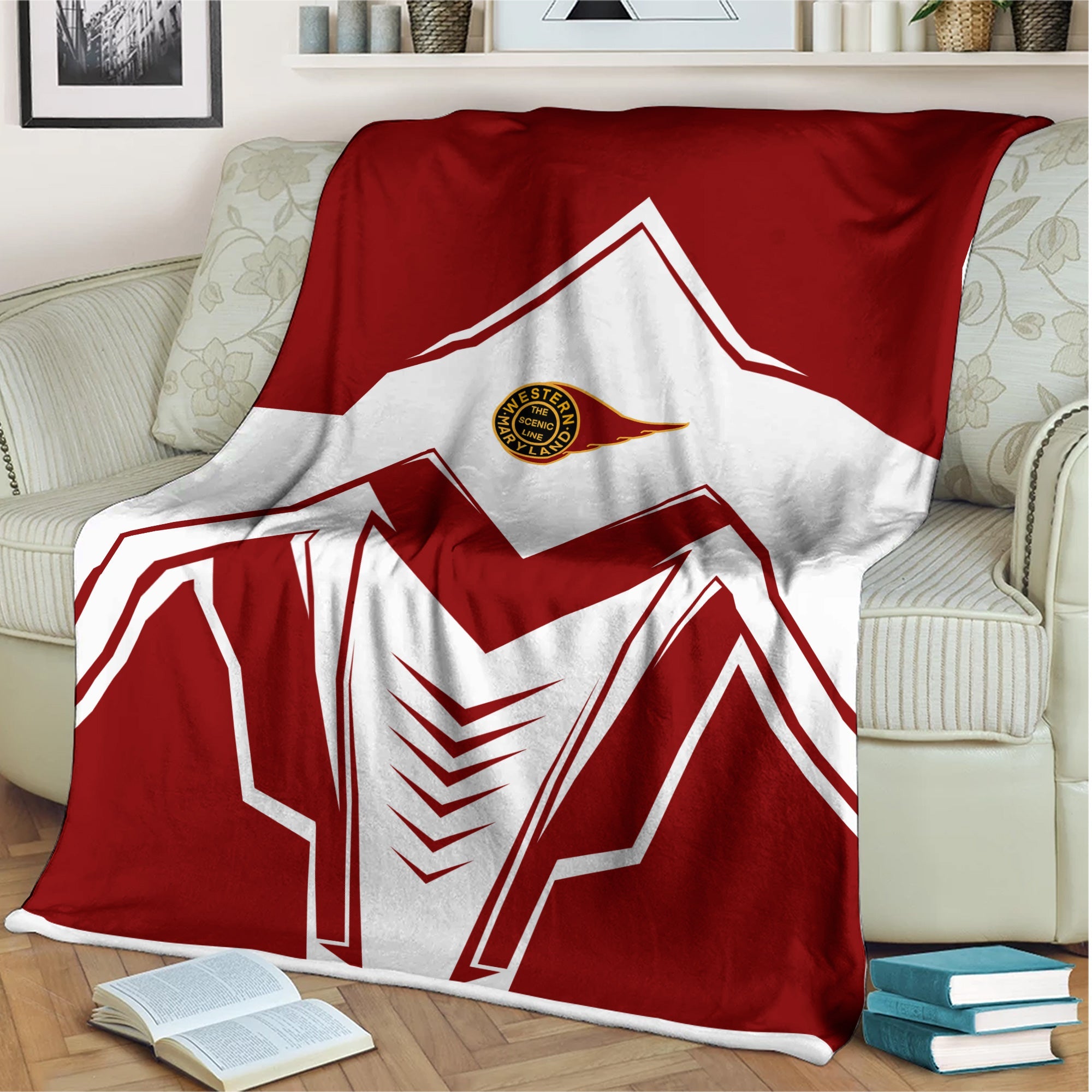 Railspirit Western Maryland Railway Blanket Railway Trainspotter Style Blanket Gift Idea For Foamers