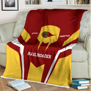 Railspirit Personalized Western Maryland Railway Blanket Custom Year Railroader Gift Idea For Train Lover
