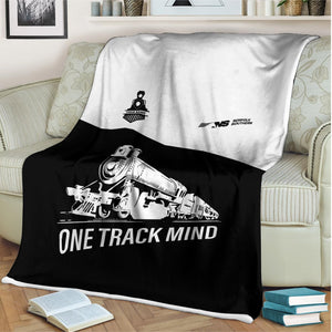 Railspirit Personalized Norfolk Southern Railway Blanket One Track Mind Train Blanket Gift Idea For Train Lover