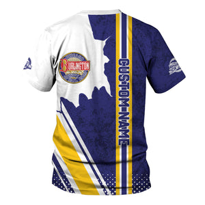 Railspirit Personalized Chicago, Burlington and Quincy Railroad T-Shirt All Over Printed Unisex Shirt