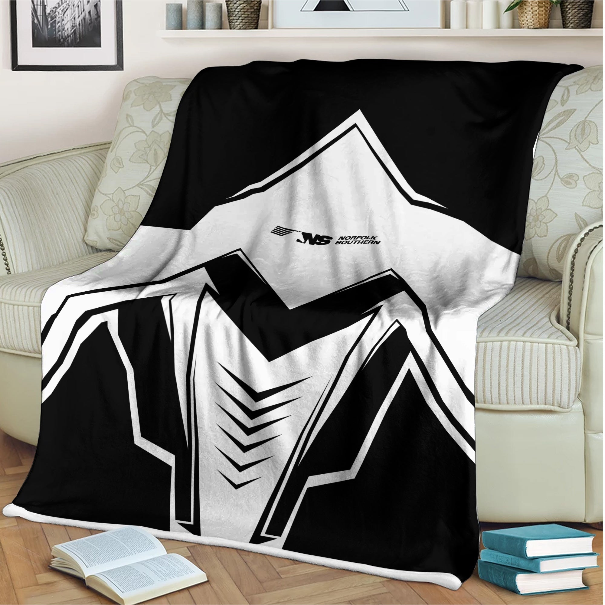 Railspirit Norfolk Southern Railway Blanket Railway Trainspotter Style Blanket Gift Idea For Foamers