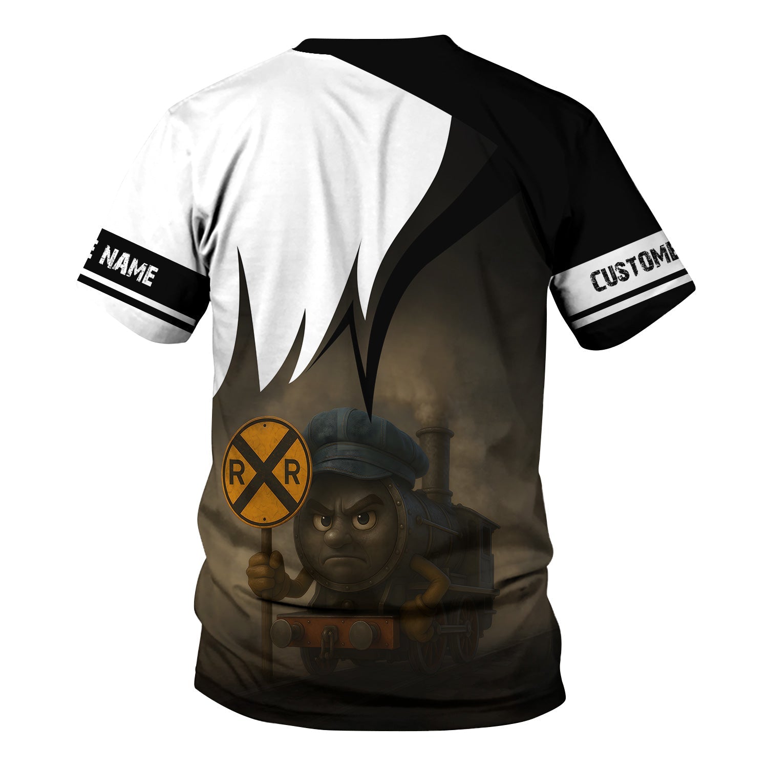 Railspirit Personalized Norfolk Southern Railway T-Shirt Angry Train Shirt Gift Idea For Train Lover