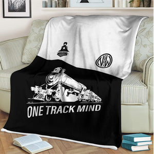 Railspirit Personalized Norfolk and Western Railway Blanket One Track Mind N&W Train Blanket Gift Idea For Train Lover