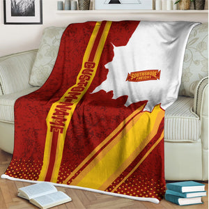 Railspirit Personalized Chicago South Shore and South Bend Railroad Blanket Vintage All Over Printed Blanket