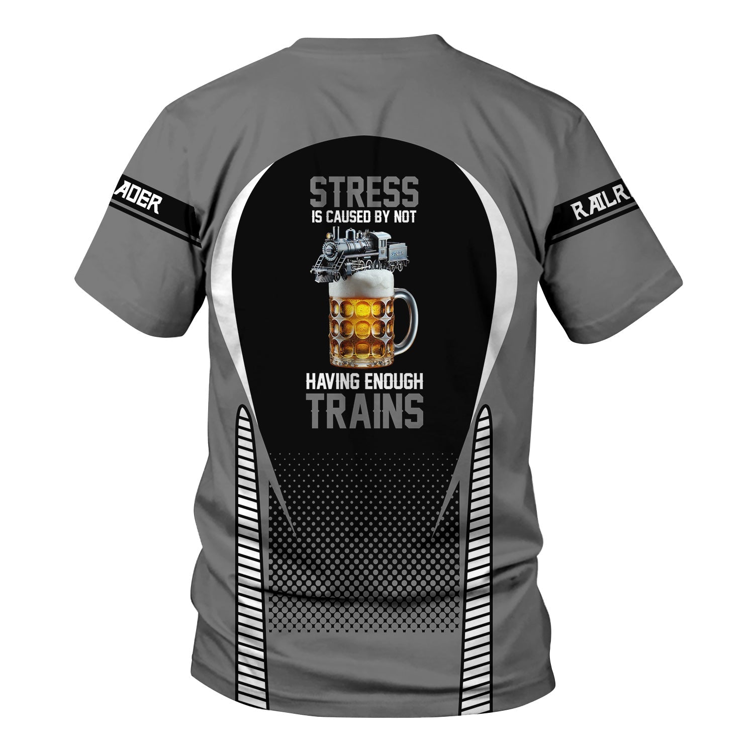 Railspirit Personalized Norfolk and Western Railway T Shirt Stress Is Caused By Not Having Enough Trains N&W Shirt All Over Print