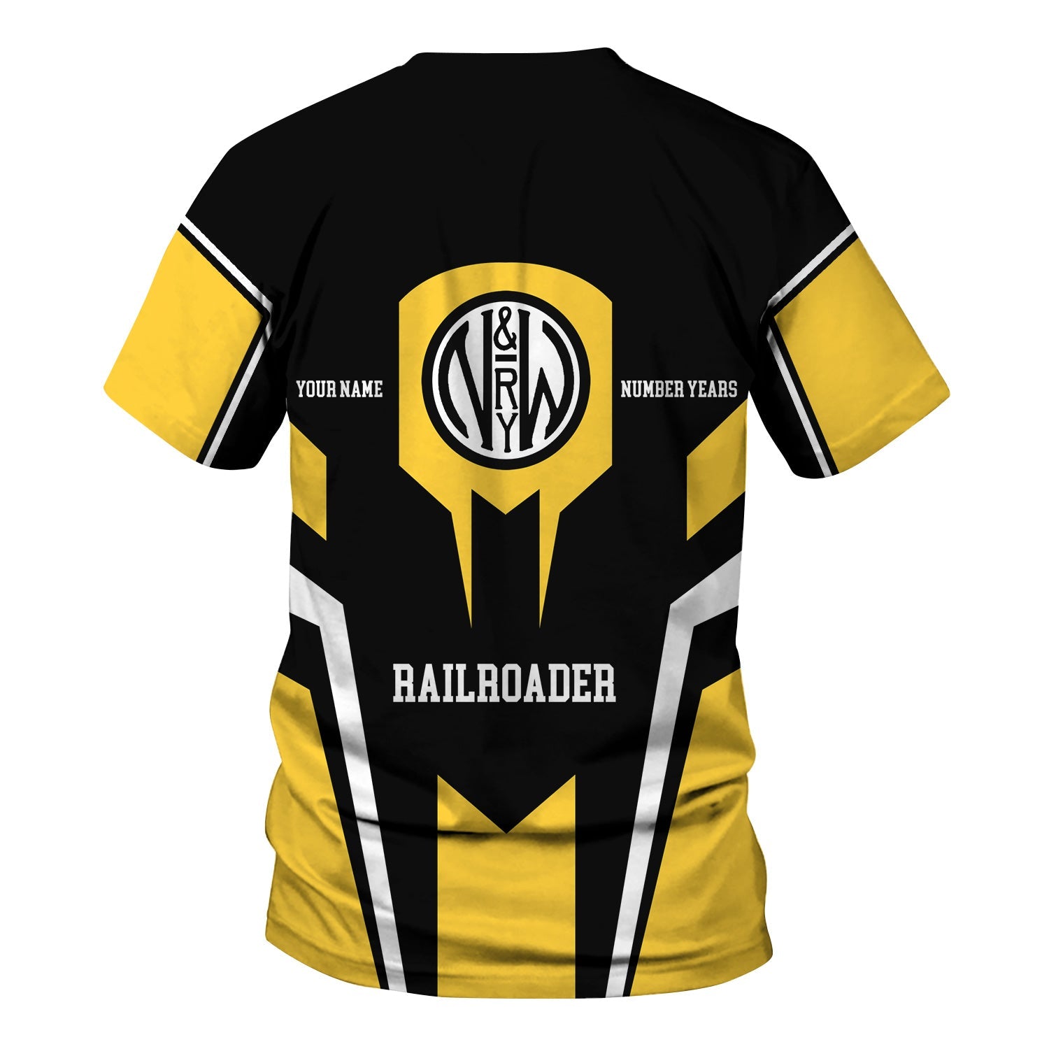 Railspirit Personalized Norfolk and Western Railway T-Shirt Custom Year Railroader N&W Shirt Gift Idea For Train Lover