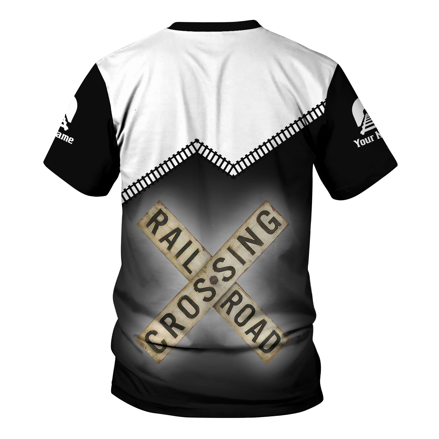 Railspirit Personalized Norfolk and Western Railway T Shirt Railroad Crossing Printed Train Track Shirt