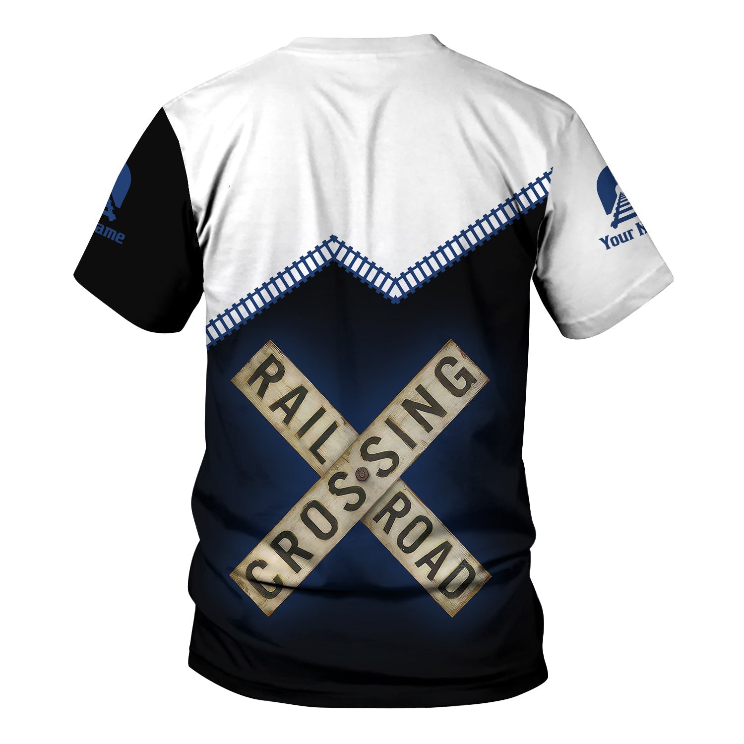 Railspirit Personalized Duluth, Winnipeg and Pacific Railway T Shirt Railroad Crossing Printed Train Track Shirt