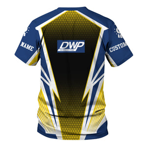 Railspirit Personalized Duluth, Winnipeg and Pacific Railway T-Shirt Lightning Graphic Style Shirt Gift Idea For Train Lover