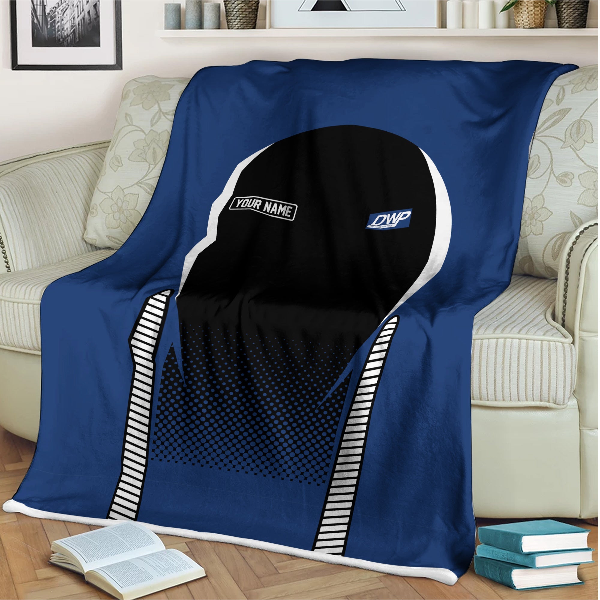 Railspirit Personalized Duluth, Winnipeg and Pacific Railway Blanket Train Blanket Gift Idea For Train Lover