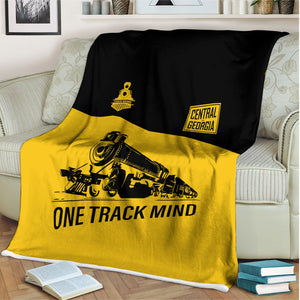 Railspirit Personalized Central of Georgia Railway Blanket One Track Mind Train Blanket Gift Idea For Train Lover
