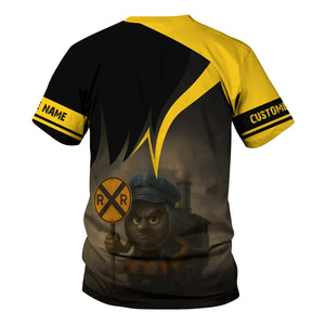 Railspirit Personalized Central of Georgia Railway T-Shirt Angry Train Shirt Gift Idea For Train Lover