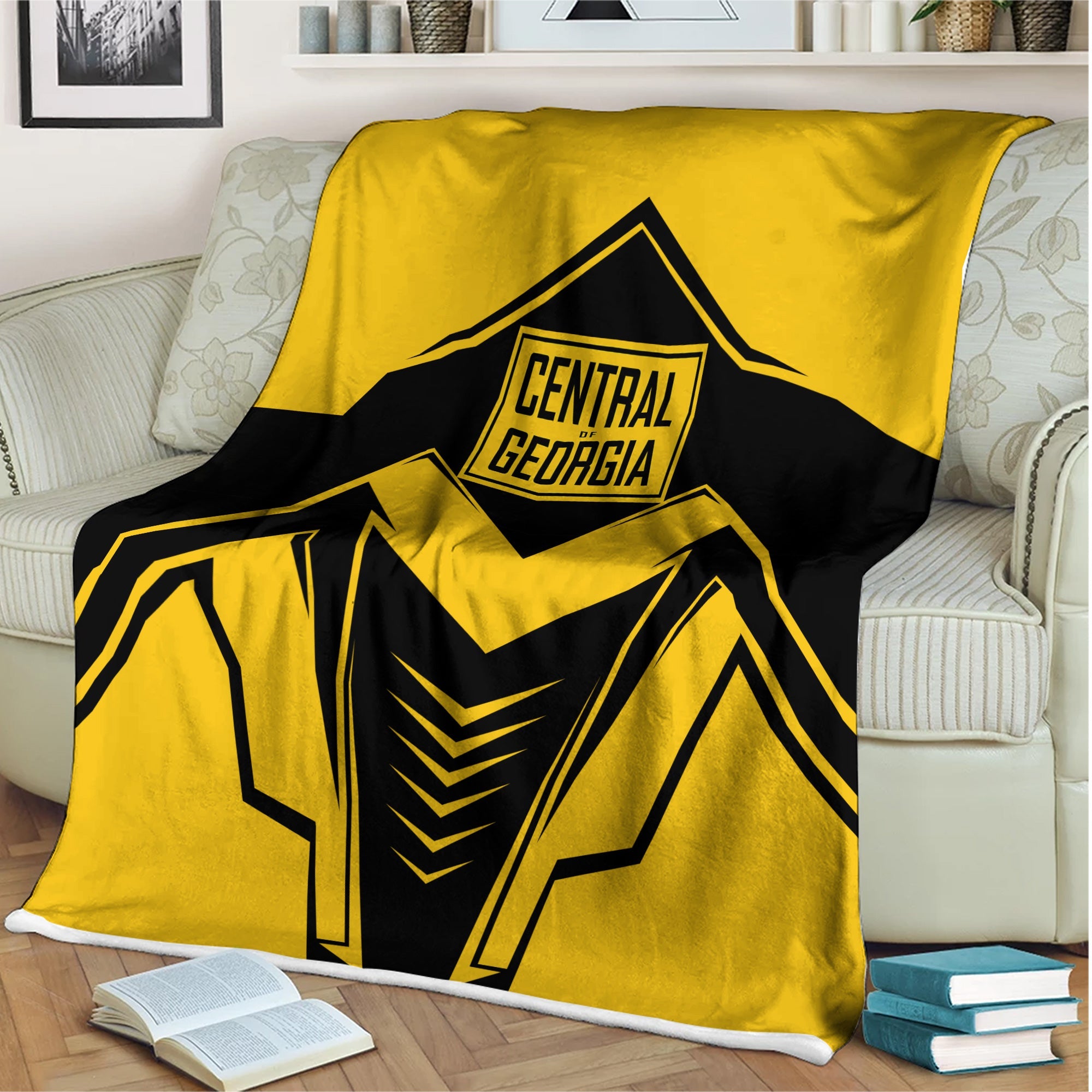 Railspirit Central of Georgia Railway Blanket Railway Trainspotter Style Blanket Gift Idea For Foamers