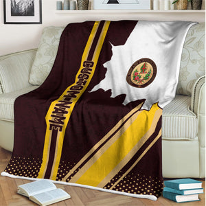 Railspirit Personalized London, Midland and Scottish Railway Blanket Vintage All Over Printed Blanket