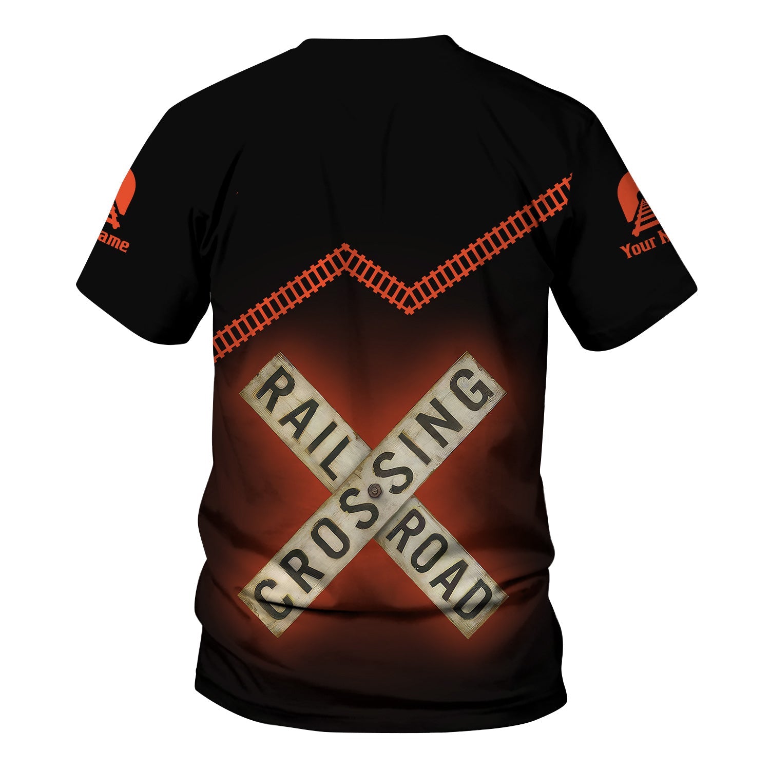 Railspirit Personalized Texas and Pacific Railway T Shirt Railroad Crossing Printed Train Track Shirt