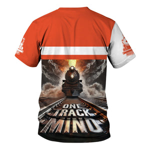 Railspirit Personalized Texas and Pacific Railway T Shirt One Track Mind Train Printed Shirt