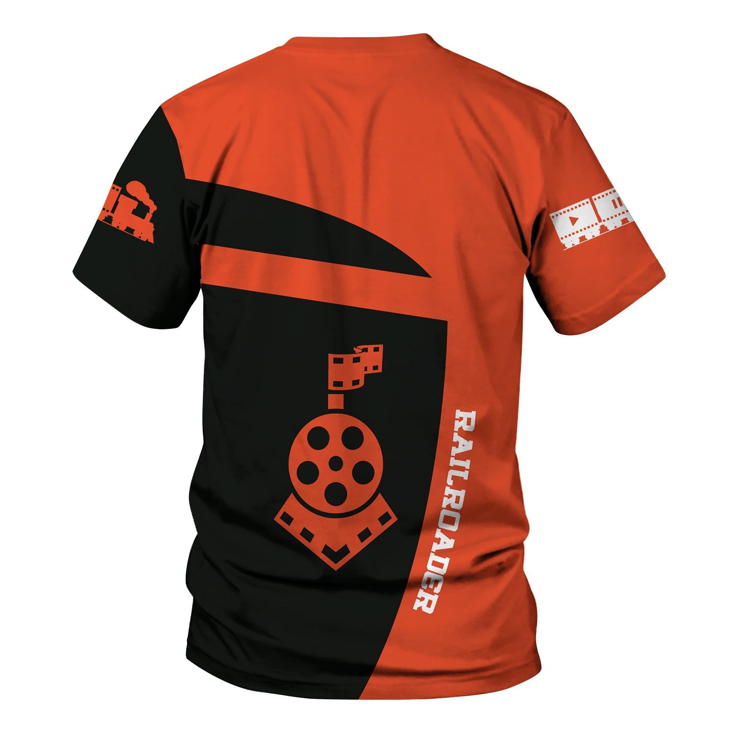 Railspirit Personalized Texas and Pacific Railway T-Shirt All Aboard Steam Train Movie Projector Style Shirt