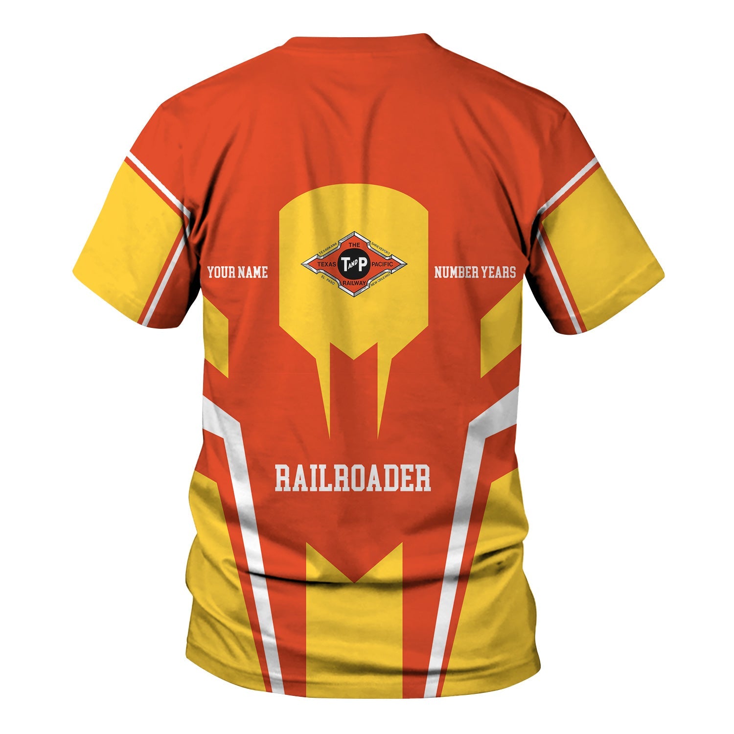 Railspirit Personalized Texas and Pacific Railway T-Shirt Custom Year Railroader Shirt Gift Idea For Train Lover