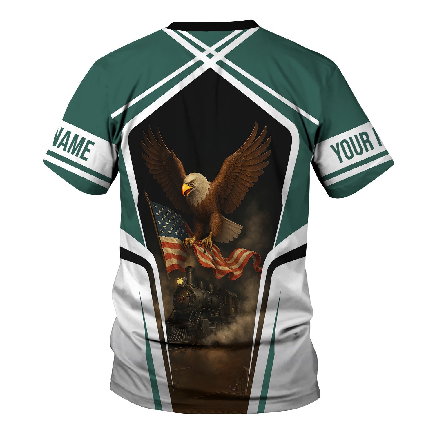 Railspirit Personalized Southern Railway U.S T Shirt American Eagle Vintage Train SOU Shirt