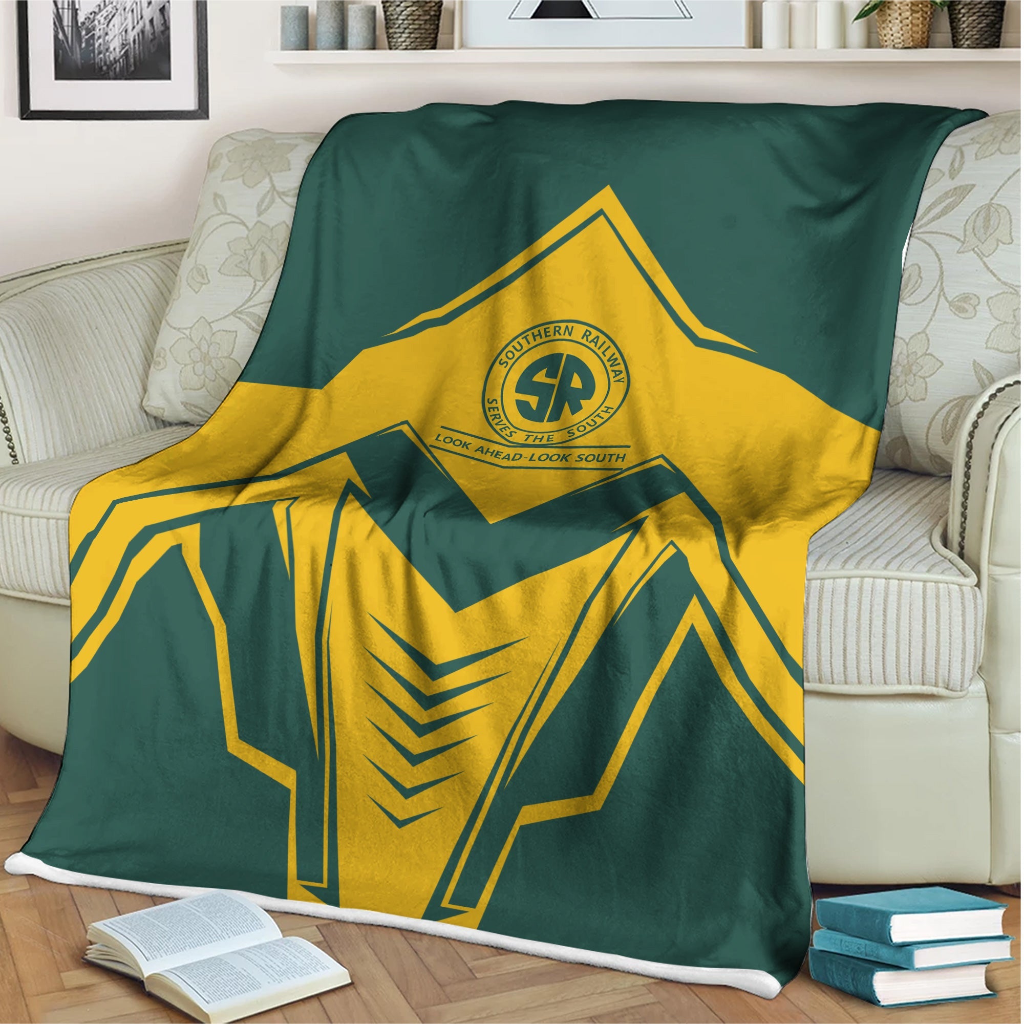 Railspirit Southern Railway U.S Blanket Railway Trainspotter Style SOU Blanket Gift Idea For Foamers