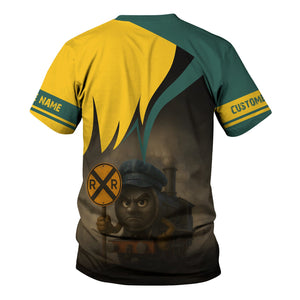 Railspirit Personalized Southern Railway U.S T-Shirt Angry Train SOU T-Shirt Gift Idea For Train Lover